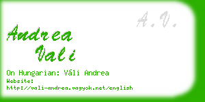 andrea vali business card