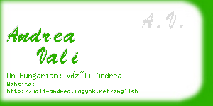 andrea vali business card